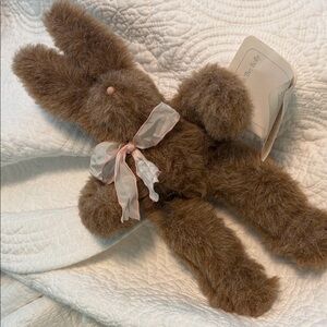 Brown Plush Bunny with Pink Bow
The Hen in the Holly